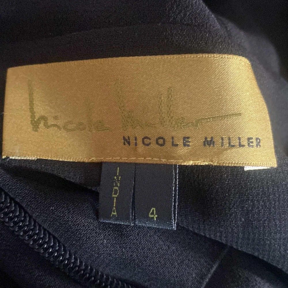 Nicole Miller Black Embellished Stone Dress - Picture 6 of 7